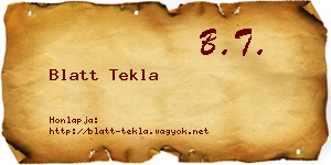 Blatt Tekla névjegykártya